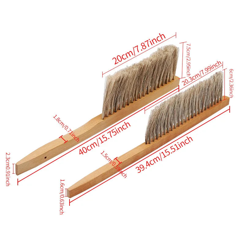 Beekeeping Tools Wood Honey Brush Wasp Bee Sweep Horse Tail Hair New Bee Brush Beekeeping Equipment Bee Tools