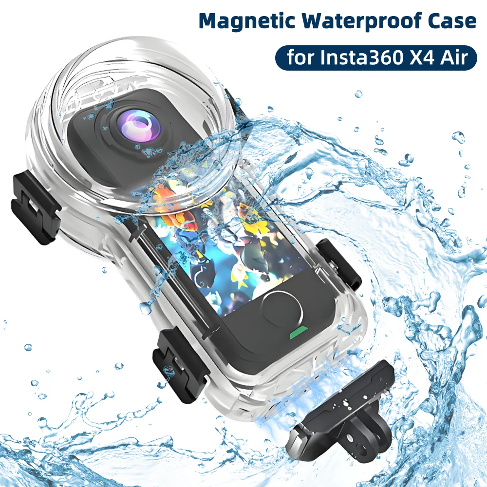 

Invisible Dive Case for Insta360 X4 Air, 50mUnderwater Waterproof Housing & Magnetic Quick Release Mount Interface Accessories