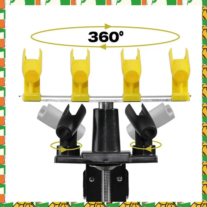 

Airbrush Holder Kits Universal Clamp-On Hold Up Airbrush Holder 6 Paint Airbrush And 1 Regulator 360Degree Efficient Work