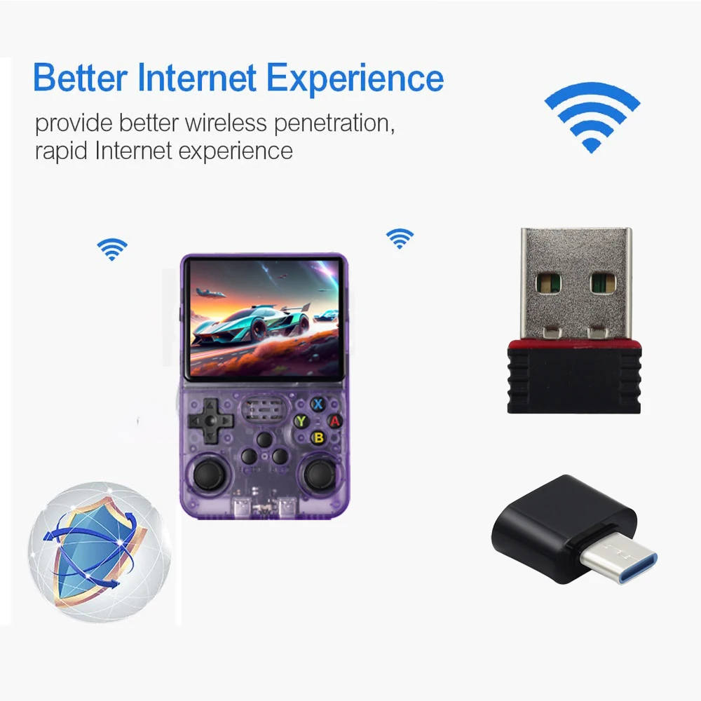 For R36S WiFi Receiver & Type-C OTG Adaptor RTL8188FTV Retro Gaming Handheld Accessories