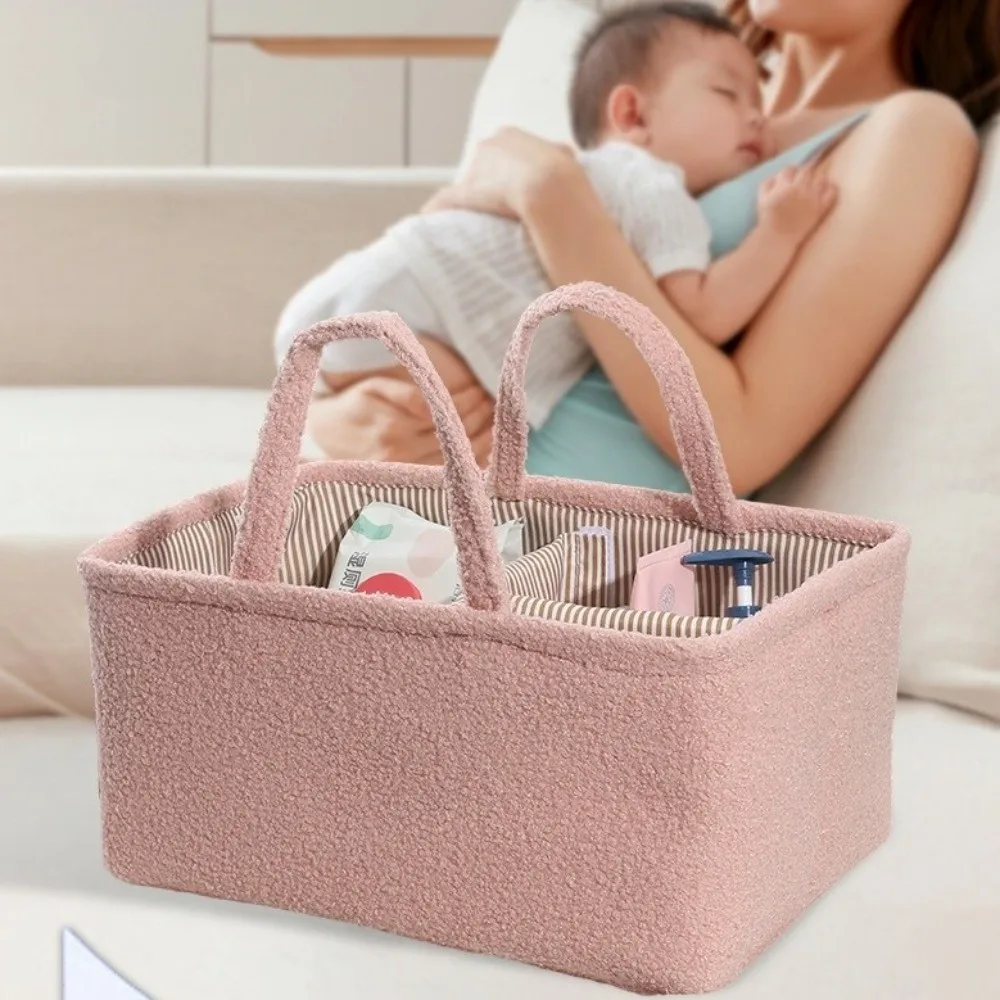 New Portable Mommy Diaper Bag Multifunctional Large Capacity Feeding Bottle Organizer Durable Material Storage Basket Travel