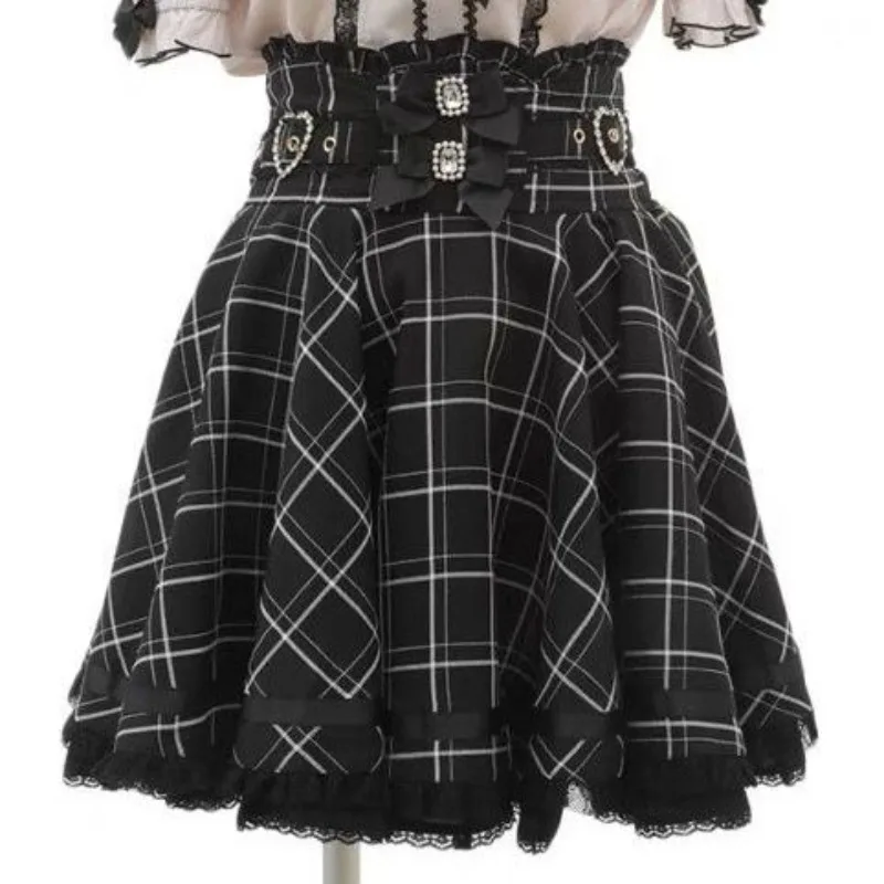 

2026 Summer Women's Short Skirt Lolita Half Skirt Bow Short Skirt