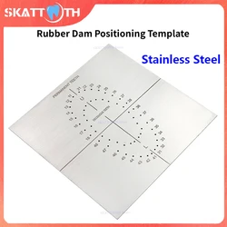 Dental Stainless Steel Rubber Dam Sheets Punch Hole Board Barrier Positioning Template Endodontic Punch Hole Plate Dentist Tools