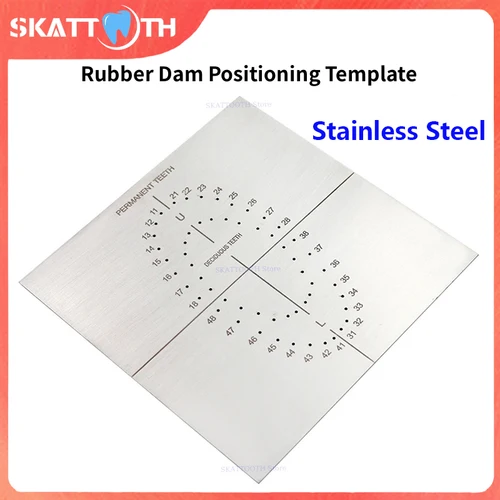 Hojas de dique de goma de acero inoxidable Dental, tablero de agujeros, plantilla de posicionamiento de barrera, placa de perforación endodóntica, herramientas de dentista