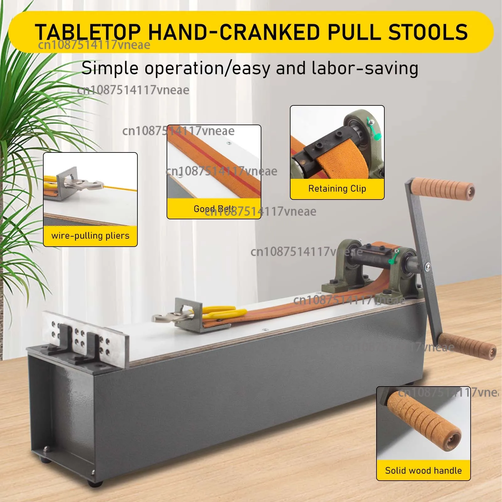 Boasta Manual Wire Pulling Tool Tabletop Hand-Cranked Wire Pulling Bench for Jewelry Brushing and Wire Drawing