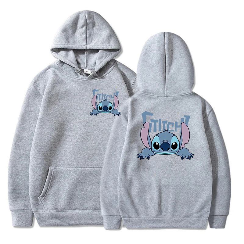 Streetwear Hoodie Winter Disney Stitch Hoodies Women Harajuku Cute Anime Sweatshirt Manga Streetwear Hoody Female Unisex