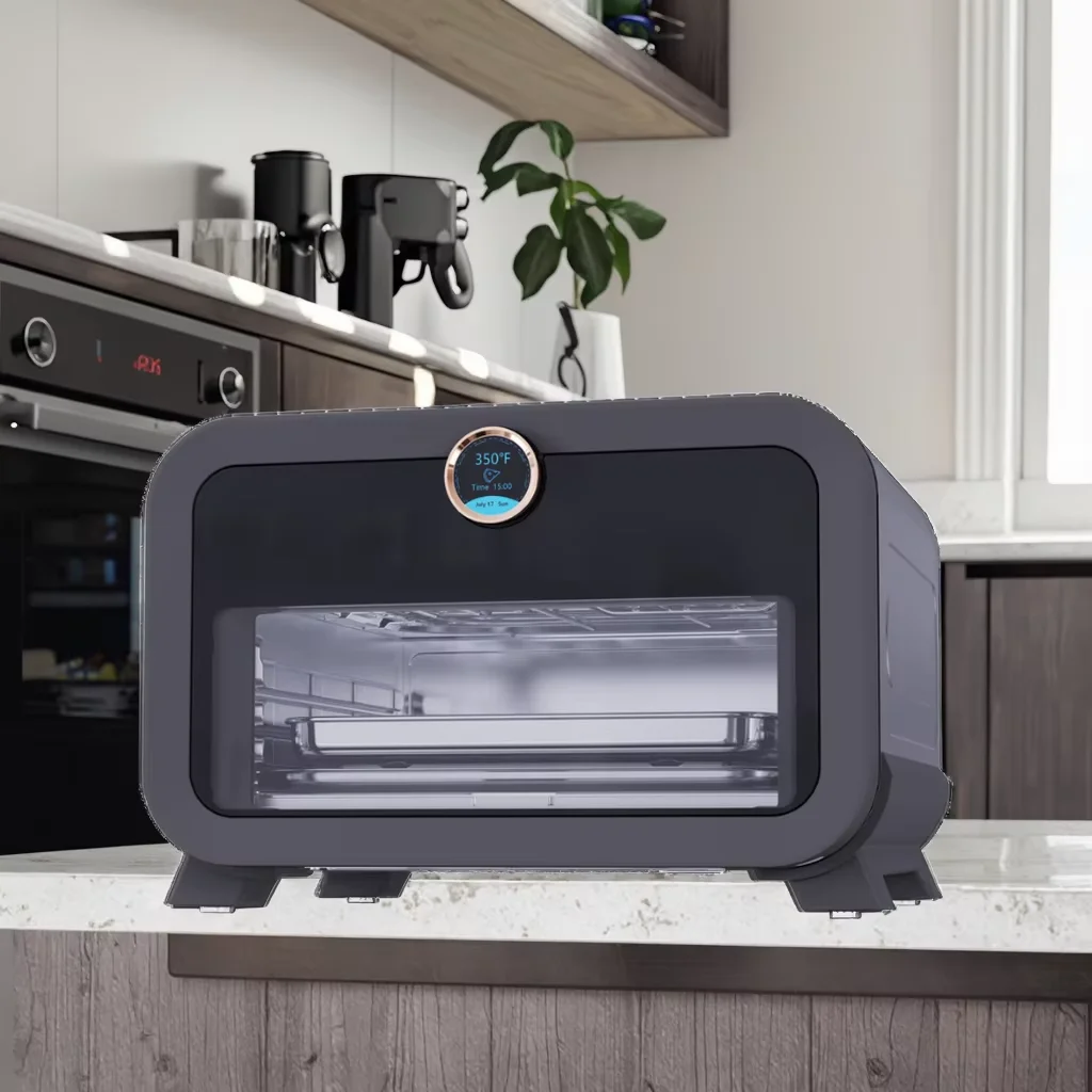 

Воздушная фритюрница, электрическая печь для пиццы, 1700 Вт, многофункциональная кухонная духовка, способная приготовить пиццы 12 дюймов