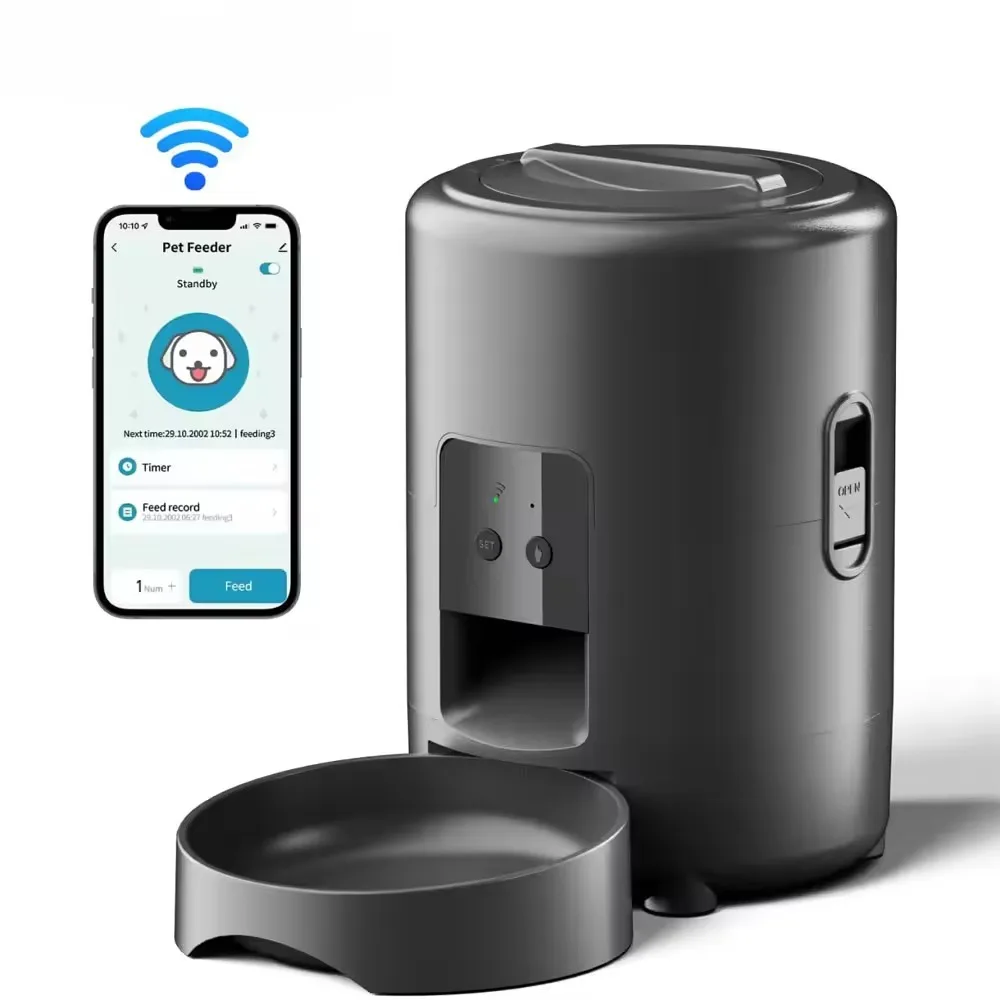 

2L APP Control Automatic Pet Feeder Button Version Auto Cat Food Dispenser Smart Control Pet Feeder for Cats Dog Dry Food Bowl