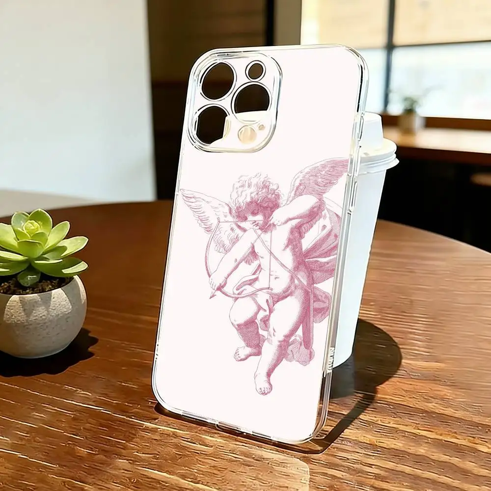 

Cupid's arrow Phone Case Transparent Silicone Soft For iPhone 17 16 15 14 13 12 11 Mini Pro Max Plus