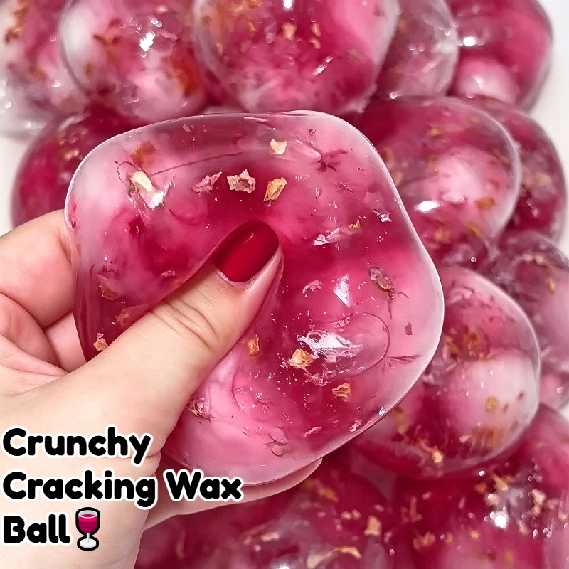 Wine & Beer Guayaquil - Knackiger Reiswein-Wachs-Stressball, knisternder, zerbrechlicher ASMR-Tread-Snow-Sound-Anti-Stress-Relief-Fidget-Ball
