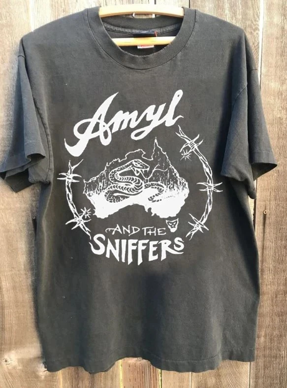 Amyl and The Sniffers Australia Music Retro Charcoal Unisex T Shirt