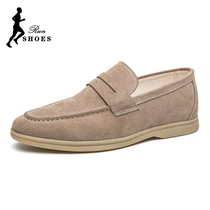 

Daily Casual Shoes For Man Fashion Work Shoes PU leather Men's Loafers Plus Size 46 Comfy Lightweight Slip On Flat Male Footwear