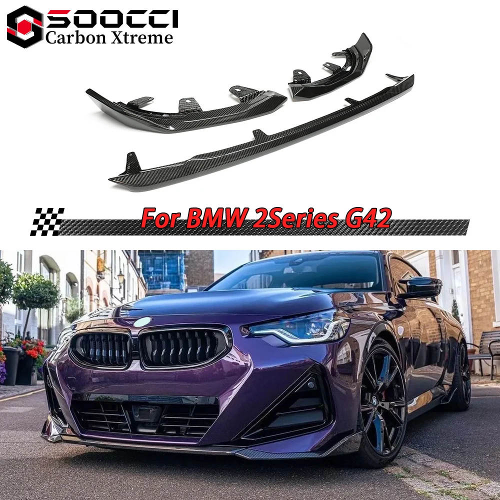 

MP Style Dry Carbon Fiber Front Lip for BMW 2 Series G42 Body Kits Front Scoop Splitter Spoiler Chin Bumper Lip Diffuser