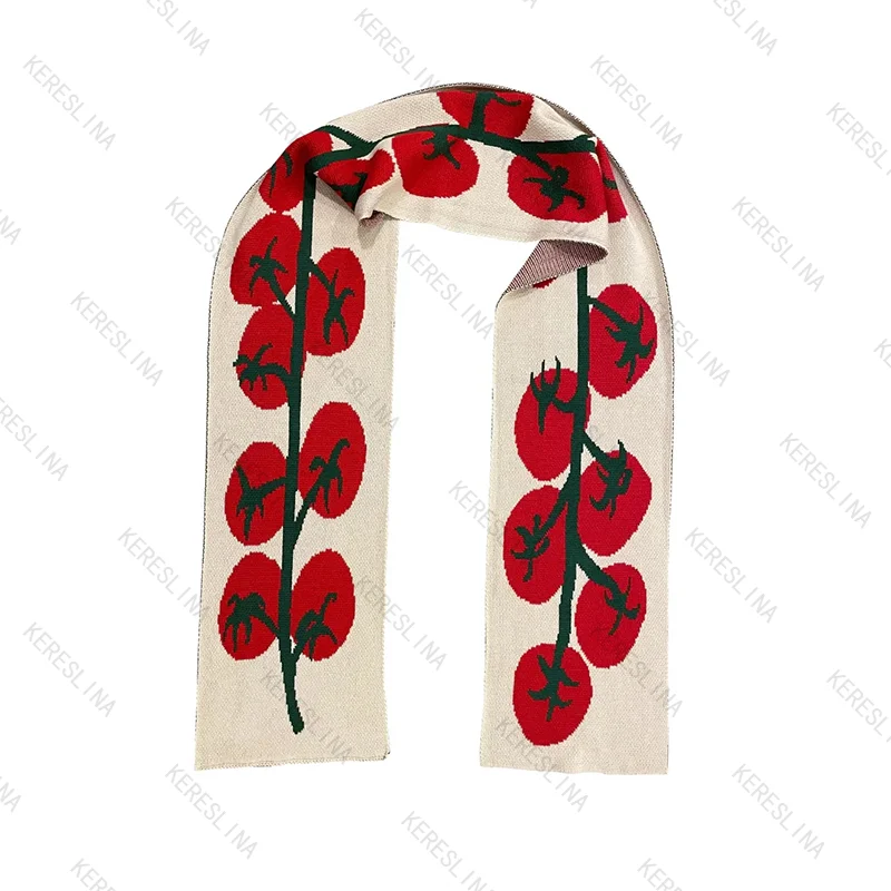 

Вязаный шарф в стиле кавайи для осени и зимы 2000-х годов, европейский и американский уличный ретро-стиль, популярный универсальный вязаный шарф