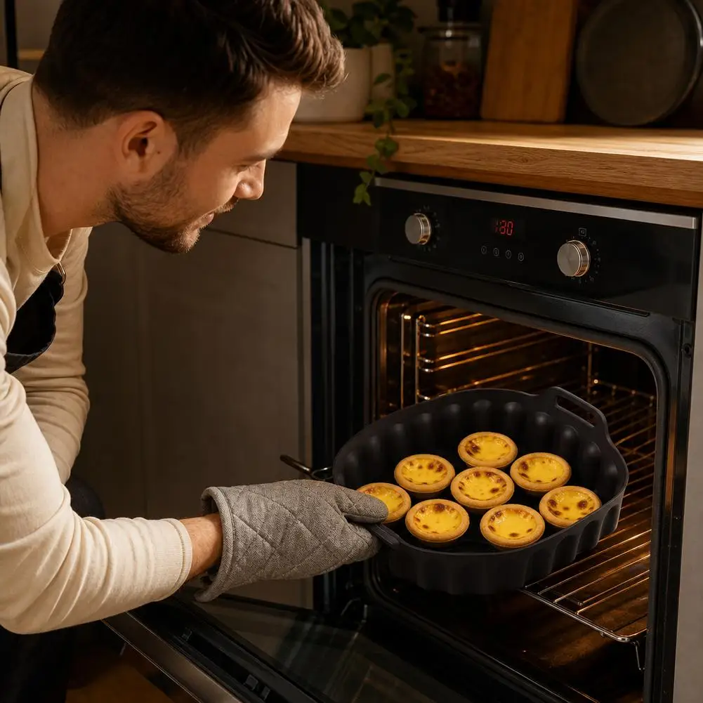 1 pieza de plato de silicona de 25 cm para freidora de aire, horno, para hornear pizza, pollo frito, cesta de silicona r