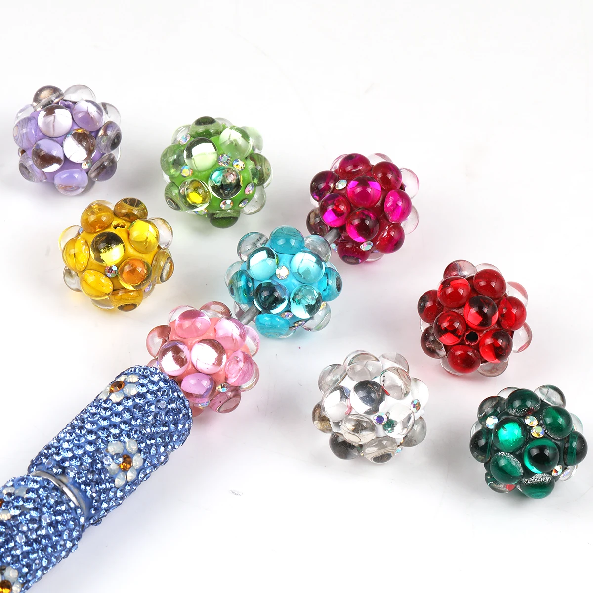 5/10pcs Random Color 19mm Multi-bead Cluster Acrylic Beads, Loose Spacer Beads for DIY Bracelet Handmade Jewelry Craft Making