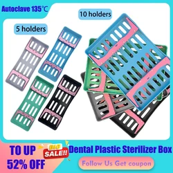 Dental Supplies Colorful Dental Plastic Disinfection Box Placing Trays Dentistry Instrument Cassettes Autoclaved Dentist Tools