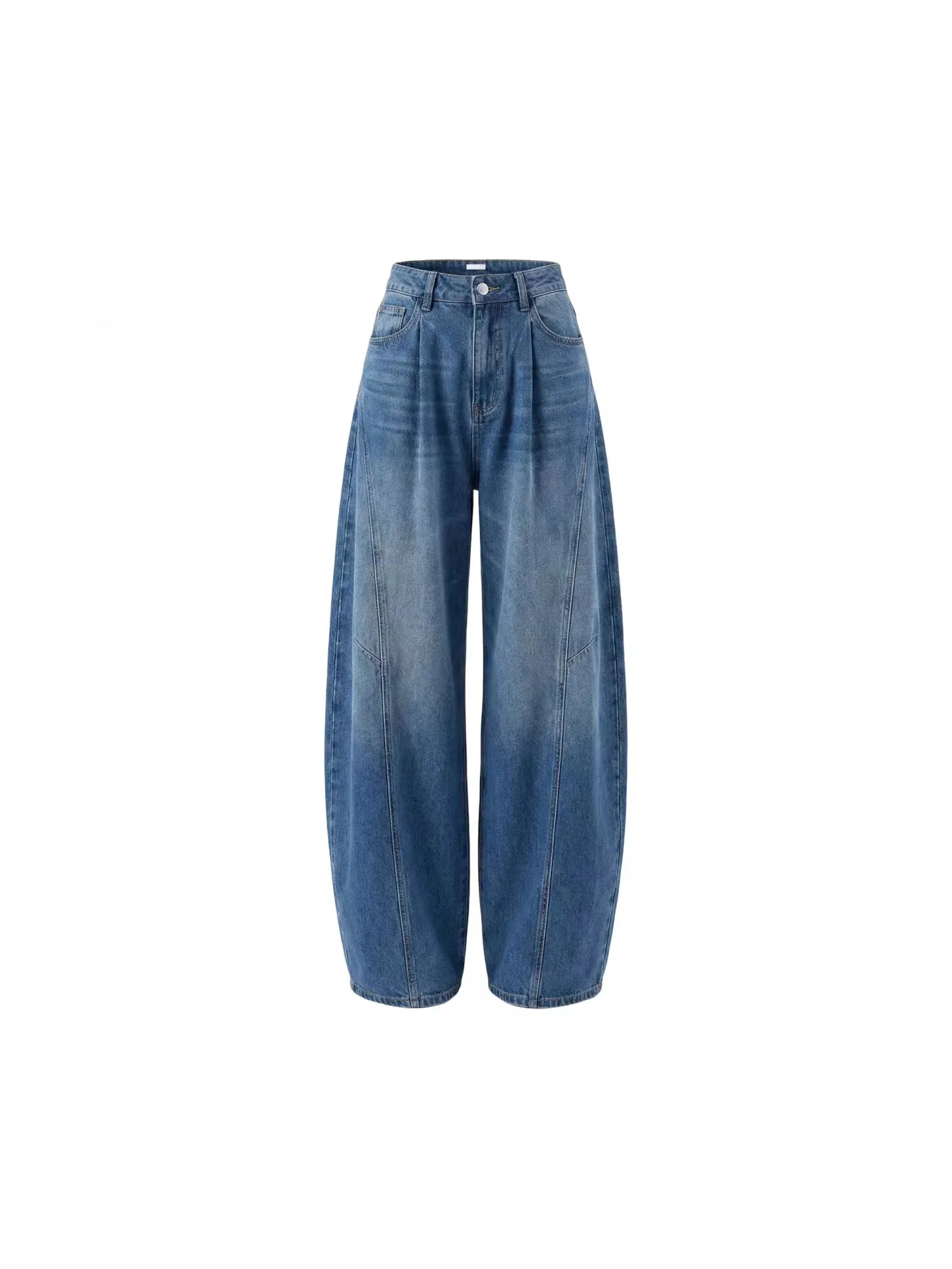 

American Sle Vintage Wide Leg Jeans Women's Loose Fit Spring 2026 Casual High Waist Bootcut Pants Slimming Effect