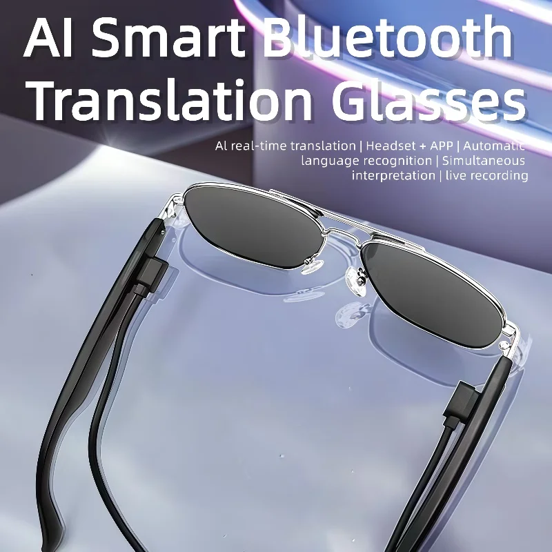 

GS02 AI Smart Glasses Blue Tooth Audio Call AI Voice Noise Reduction Music Eyewear Waterproof Speaker Mics Calls Eyeglass