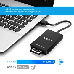 Transfer czytnik kart pamięci typu C USB 3.0 SD XQD dla serii Sony M/G dla komputera OS Windows (USB)