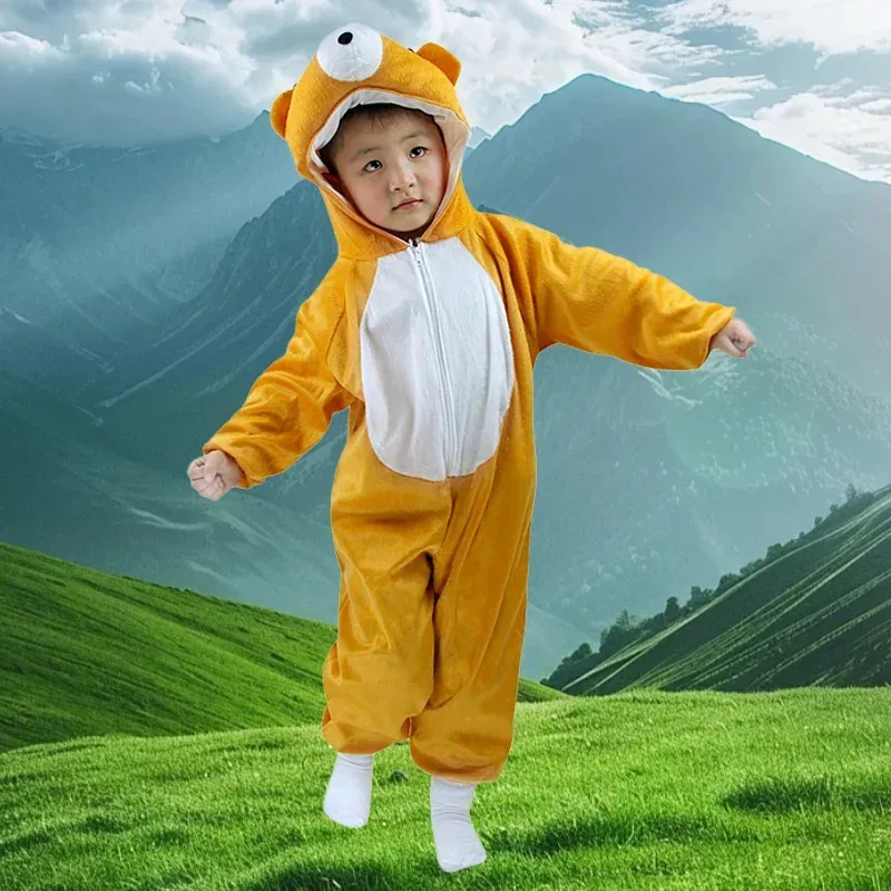 

XT8Winter Adult Rompers Baby Pijamas Yellow Bear Cartoon Hooded Jumpsuits Cosplay Costume Boys Girl for Height 90-190 @XT6！