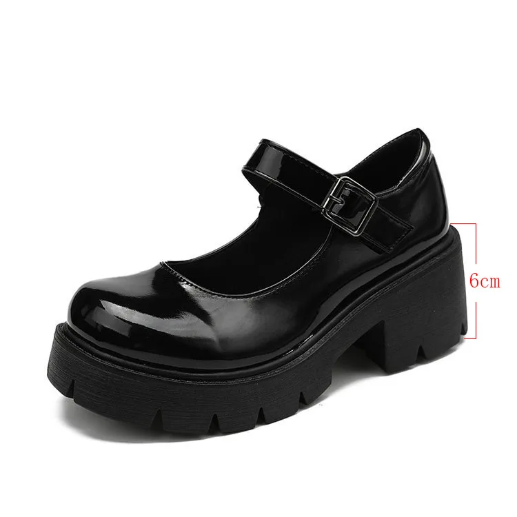 lolita shoes platform shoes heels mary janes Women Japanese Style Vintage shoes for women College Student white Women\'s shoes 43