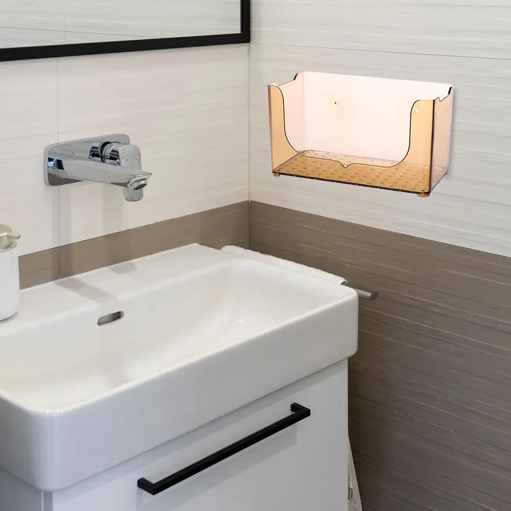 

Practical Bathroom Storage Box Wall Mounted Shelves Kitchen Rack For Towels Shampoo Soap Material Large Capacity ganzier