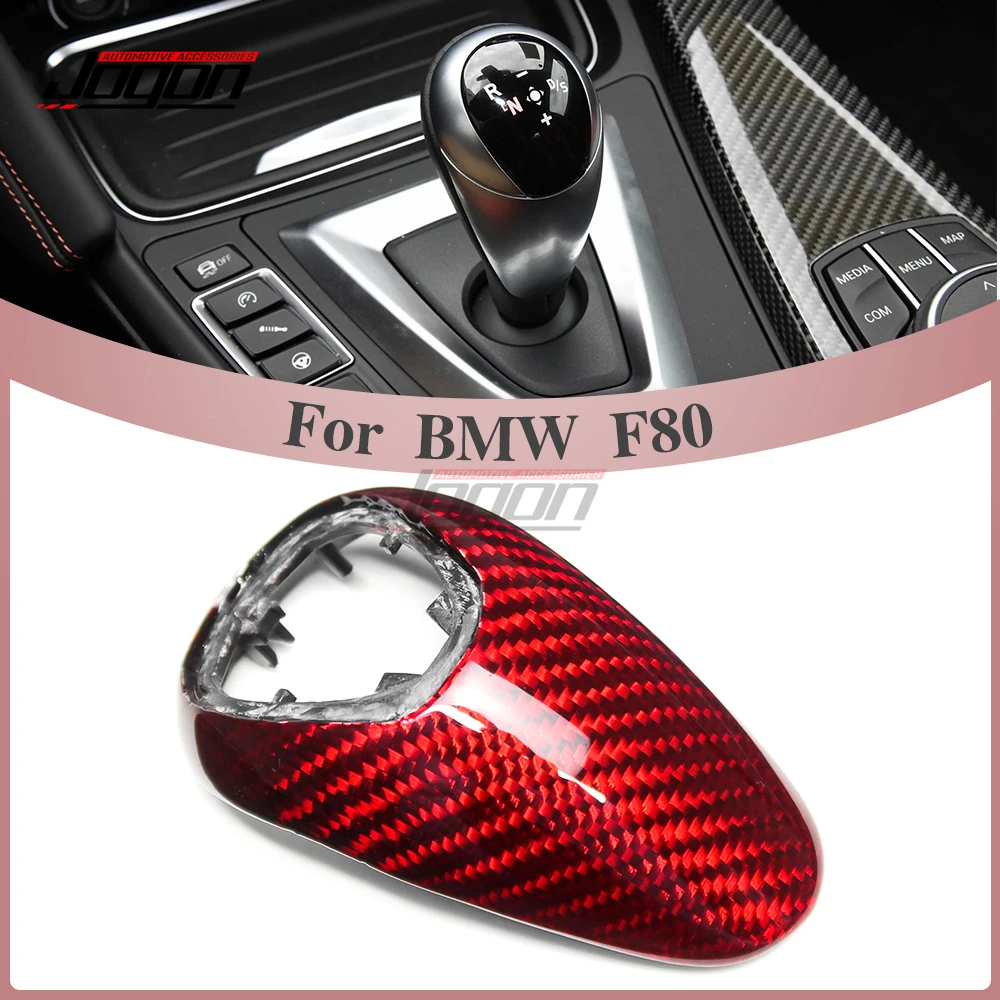 

LHD Carbon Fiber Car Interior Central Gear Shift Knob Panel Cover Trim Replacement For BMW M2 M3 M4 M5 X5M X6M 2014-2015