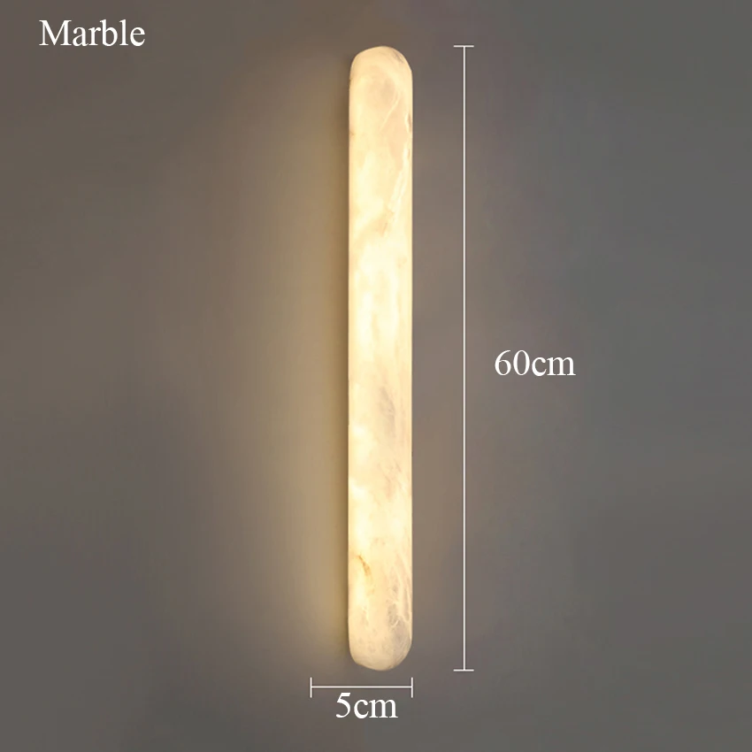 2026 Moderne Luxe Natuurlijke Marmeren Wandlamp Led Lange Ovale Stenen Schansen Voor Woonkamer Nachtkastje Trap Gangpad Verlichtingsarmatuur