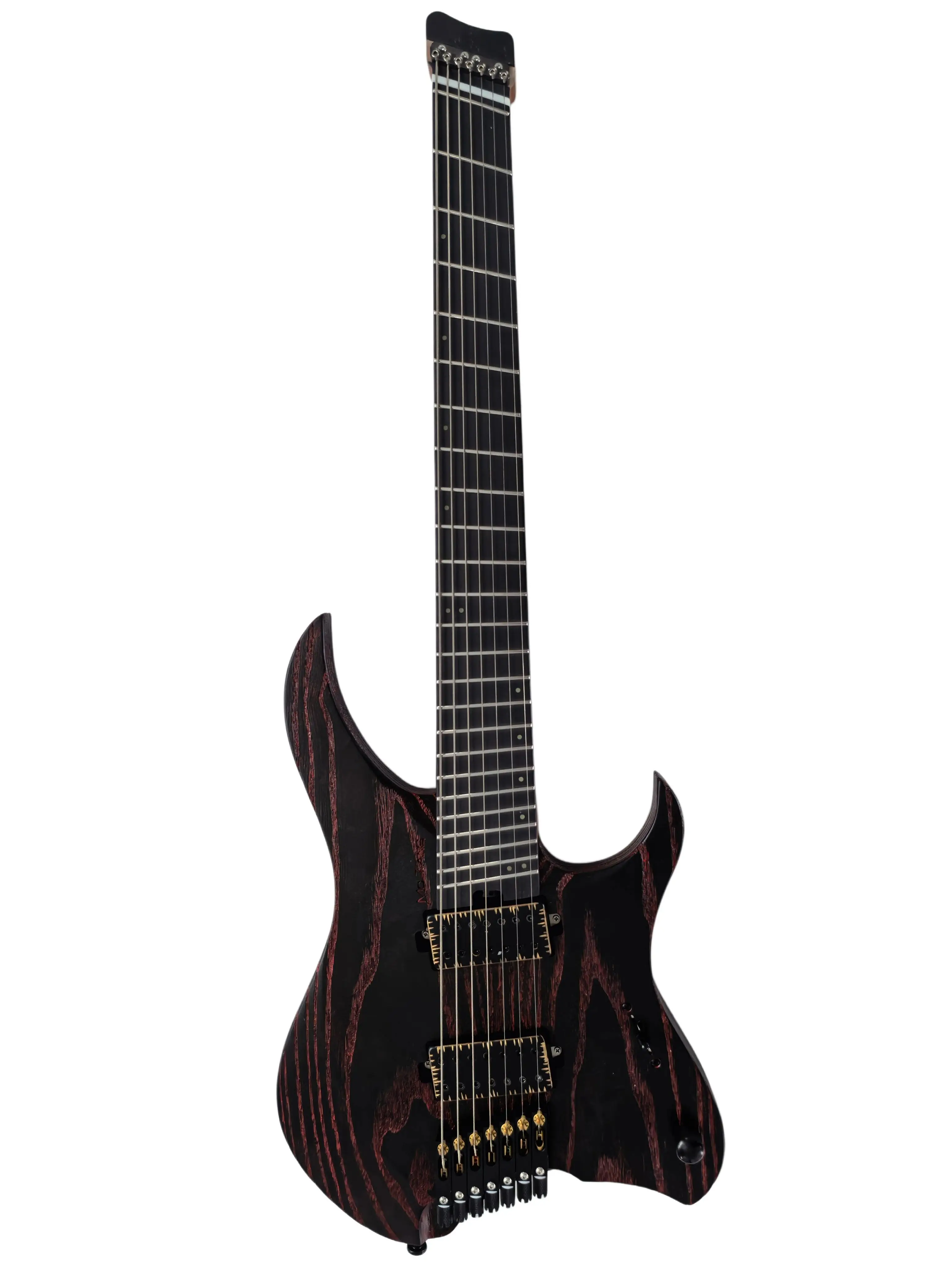 7strings McTang Headless Electric Guitar, Fan Shaped Frets, Handmade, Sandblasted view 3