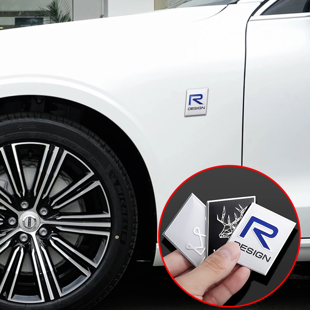 

Car R DESIGN Rdesign AWD Moose Test Badge Sticker Body Trunk Fender Decoration Accessories for Volvo OCEAN Xc60 Xc90 V60 V50 S90