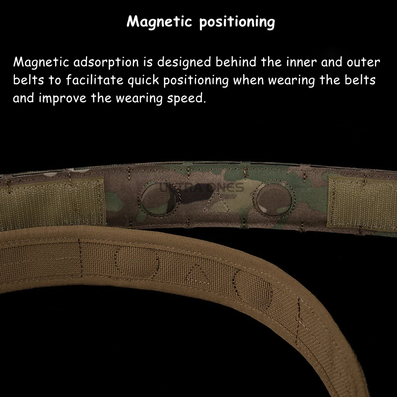 الادسنس حزام المعركة Agilit نمط في الهواء الطلق CS ميليتار التدريب أحزمة التكتيكية نظام مولي المغناطيسي 2 في 1 حزام خصر معدات الصيد #6