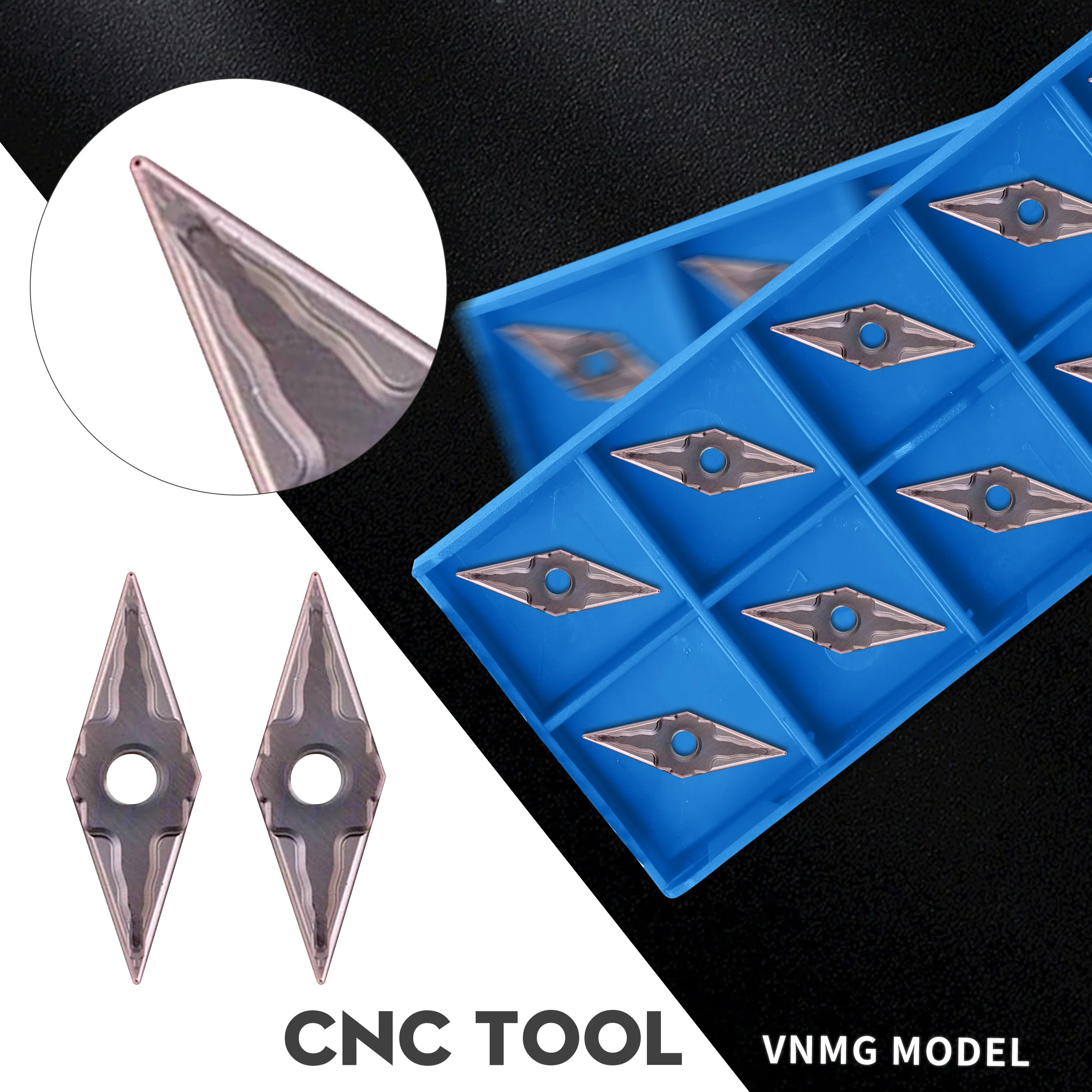 10Pcs VNMG160404-HM PC9030 Turning Blade VNMG160408-HM PC9030 Carbide Inserts CNC Lathe Tools Cutting Tools Steel turning tool