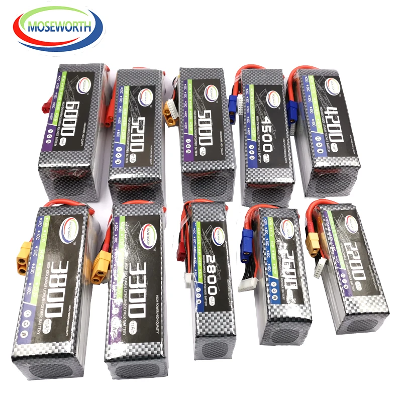 2S 3S 4S 6S 2200 4200 5200 6000mAh 30C 40C 60C 7.4V 11.1V 14.8V akumulator do RC LiPo dla RC helikopter dron samolot samolot samochód