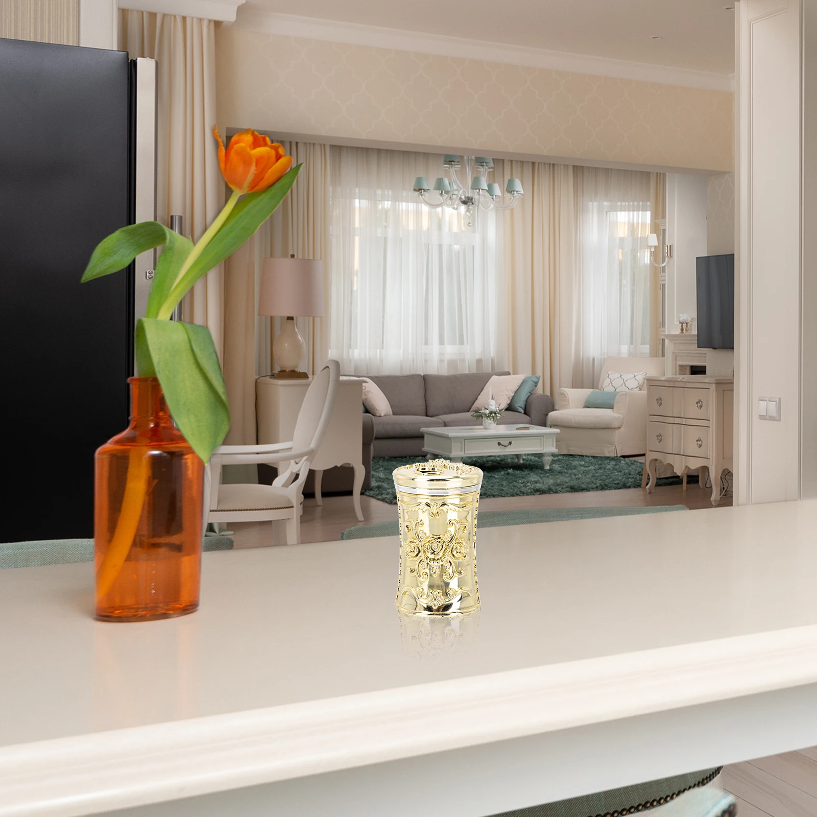 

2pcs Automatic Toothpick Dispenser Rotary Button Dust-Proof Storage Box For Toothpicks Cotton Swabs Floss Hairpins Plastic