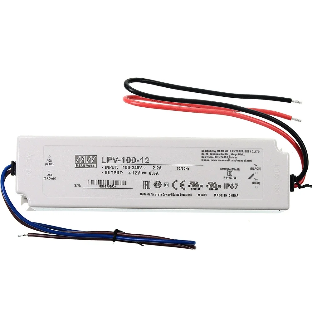 MEAN WELL LPV-100 LPV-100-5 LPV-100-12 LPV-100-24 LPV-100-36 LPV-100-48 MEANWELL LPV 100 100W