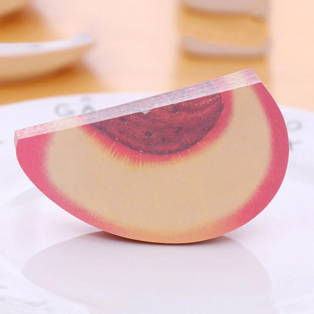 

6pcs Fruit Note Paper Sticky Bookmark Notepads Shaped Stickers Time Memo Post Notes Reusable Adhesive Home Office School Study
