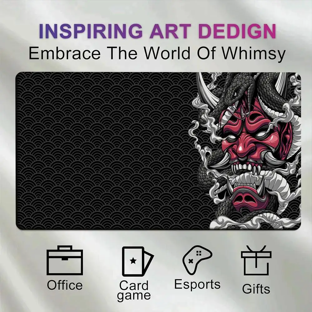 Gaming mouse pad Japanese samurai devil mousepad black ghost face gamer desk mat mausemat carpet game accessories table pads
