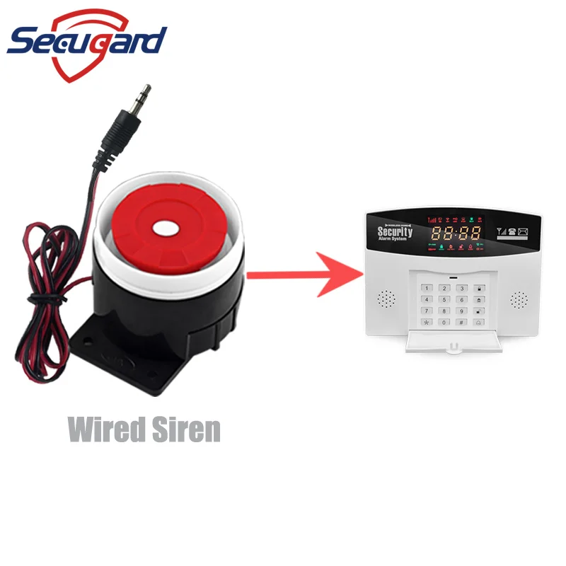 Wired Siren Mini 120dB Indoor Horn Sound Alarm Loud Buzzer Speaker Anti-theft DC12V For Our Home Security Burglar Alarm System