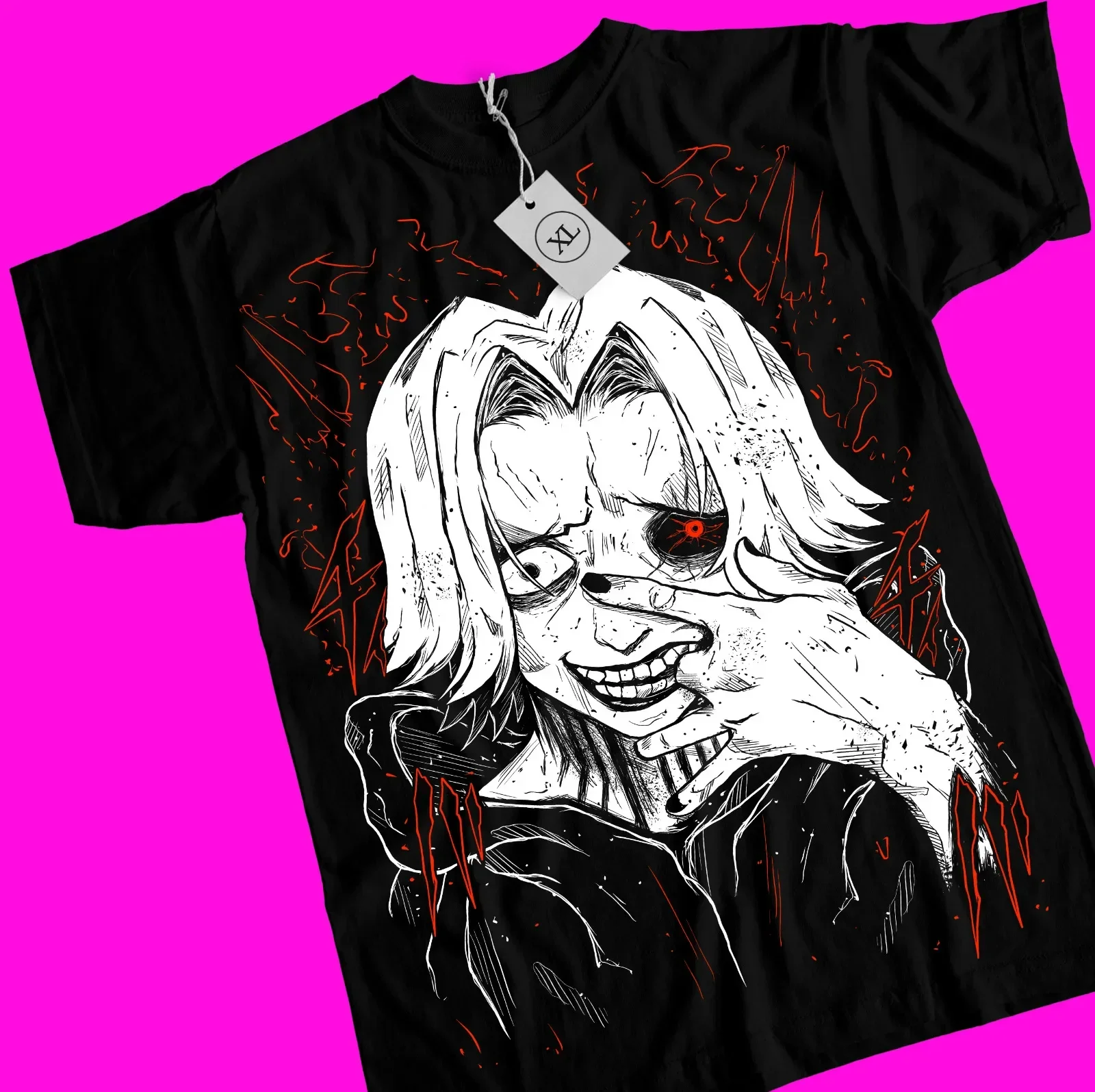 Tokyo Ghoul Strip Anime Unisex Black Shirt Tee All Size Seidou Takizawa T-shirt