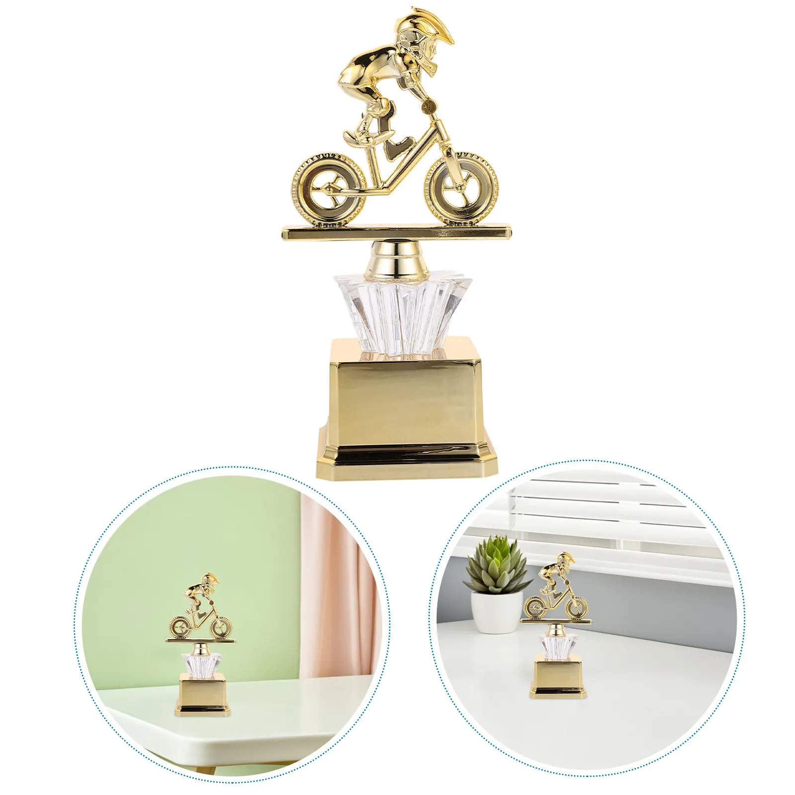 Bicycle Trophy Cyclist Gold Award Cycling Cup Trophies for Celebration Awards
