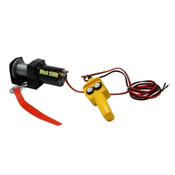 

mini 1500LB winch with electric motor 12v 500w
