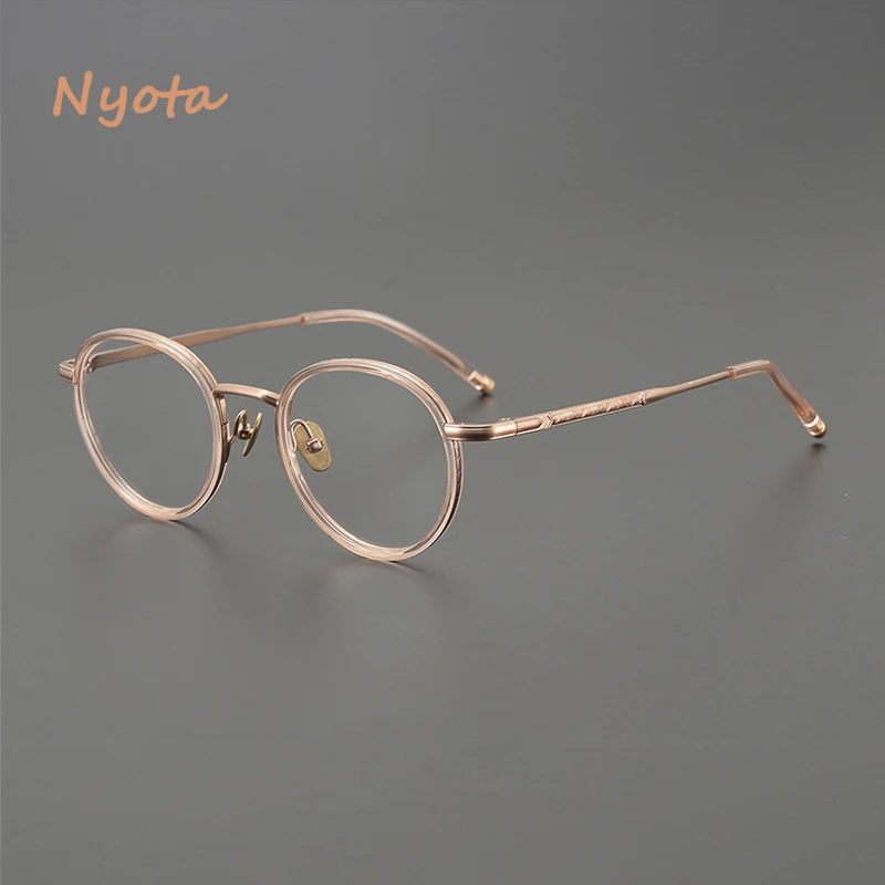 

Top Quality Titanium Oval Glasses Frame Men Fashion Tortoise Optical Eyewear Myopia Reading Women Classic Personalized Eyewear