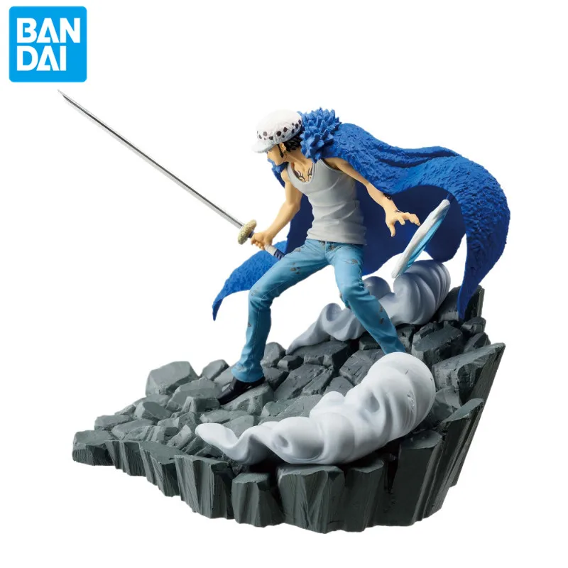 Bandai Genuine Anime One Piece Heart Pirates Trafalgar Law Battle Light Scenery PVC 11cm Scene Ornament Figure Model Toy Gift