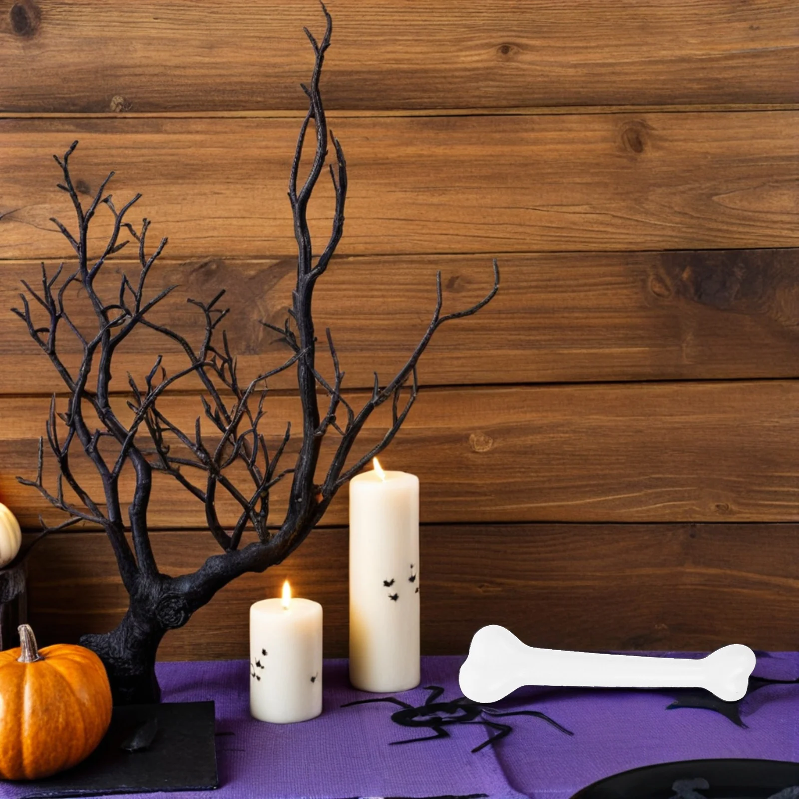 4 szt. Realistyczne rekwizyty kości na Halloween, plastikowe akcesoria, kostiumy, materiały do rękodzieła dla dzieci i dorosłych