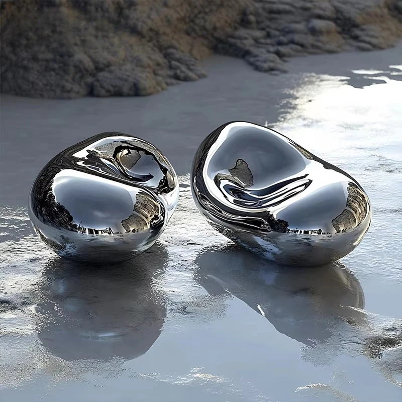 

Stainless Steel Garden Sculpture Hotel Lobby Art Statue Water Feature Decoration