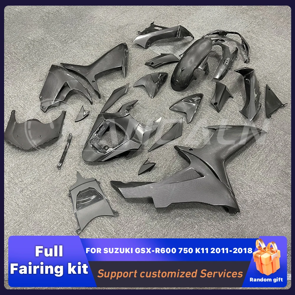 

Fit for SUZUKI GSX-R600 750 K11 2011-2018 ABS Fairing body kit full car shell protector Motorcycle Bodywork Custom Carbon paint