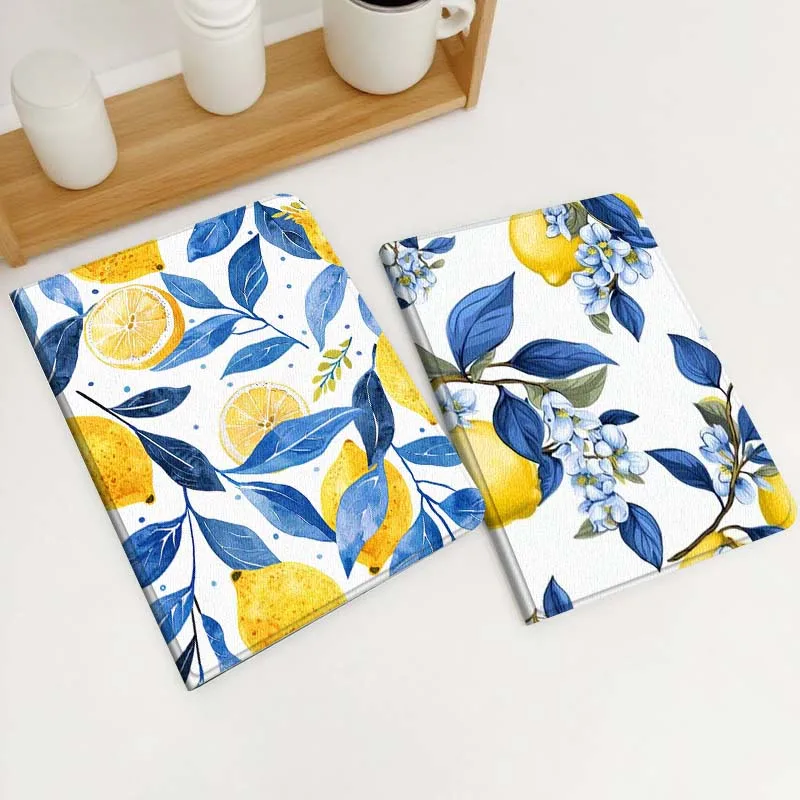 

Yellow Lemon Blue Leaf For Xiaomi Redmi Mi Poco Pad 2 5 6s 7 7s Ultra Pro Max 14 12.4 12.1 inch Soft Tablet Case Gift