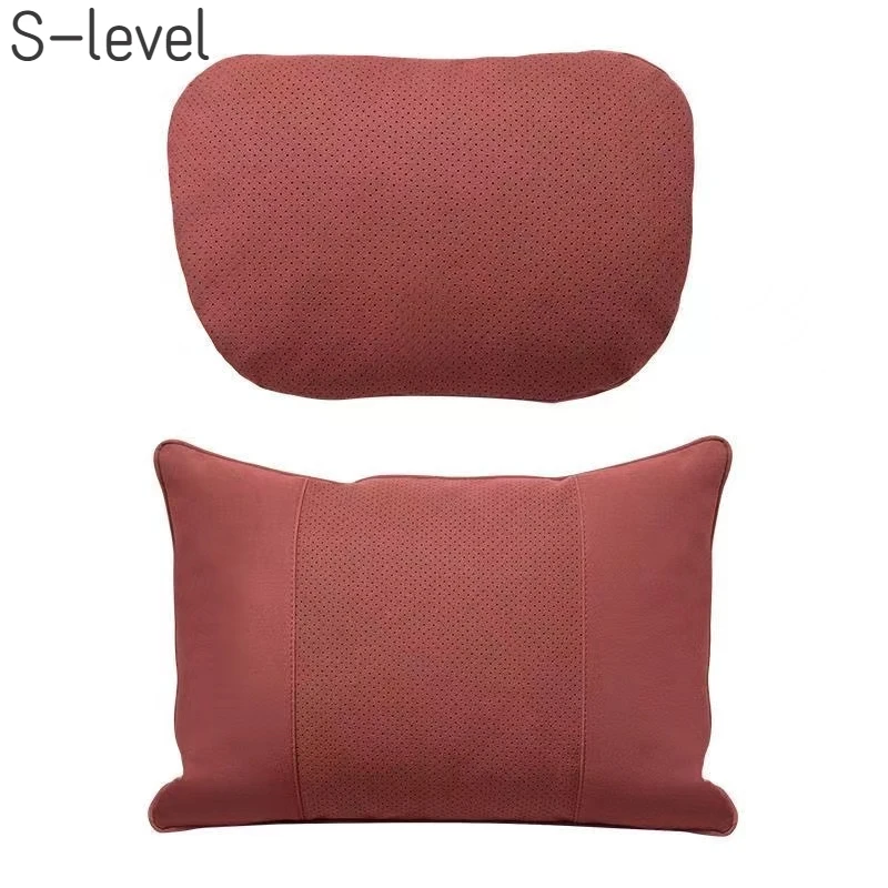 Car Seat Soft Headrest Breathable Neck Support Auto Cute Accessories Compatible For Tesla Audi Benz BMW Car Interior pillow