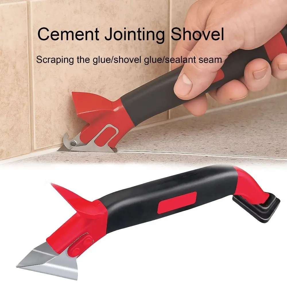

Cement Removal 3-in-1 Caulk Tool Ergonomics Grip Multi-function Glue Scraper Durable Stainless Steel Spureboard Window